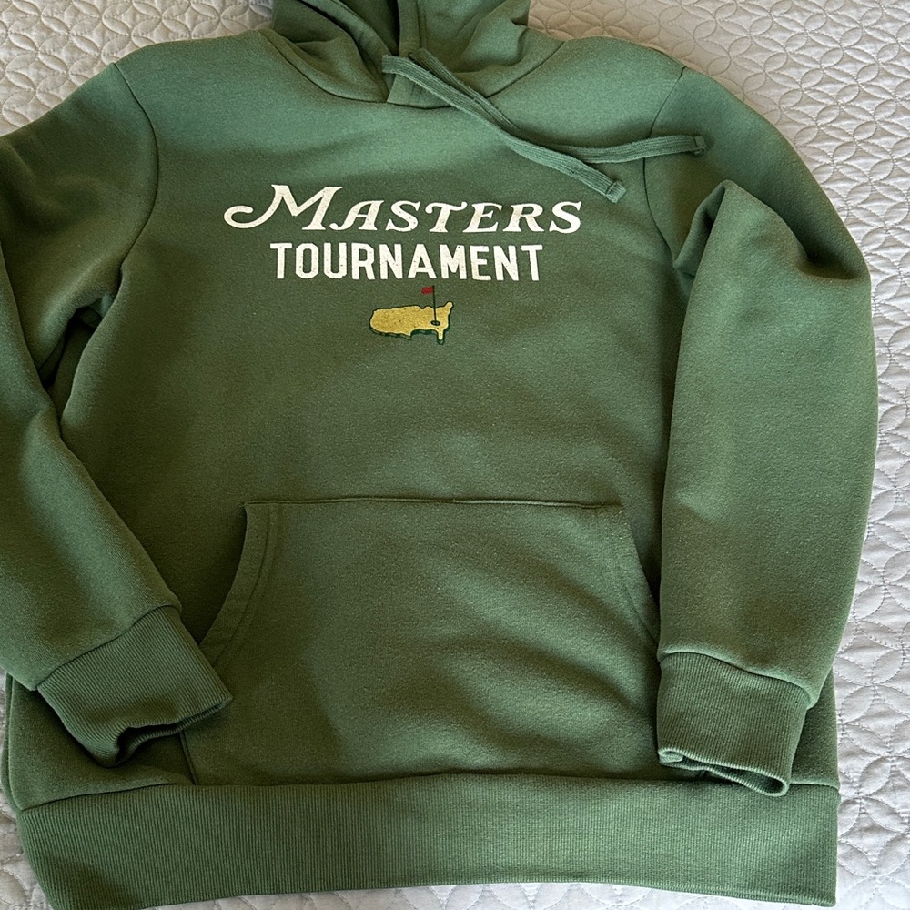Masters Green Hoodie Sweatshirt with Tournament Logo - Picture 2 of 11